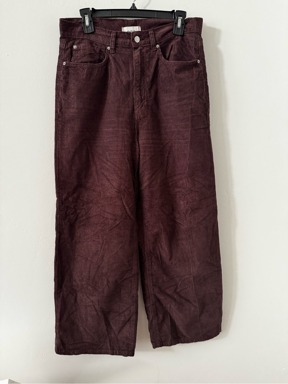 BDG Wide-Leg Corduroy Pants in Burgundy - Picture 1 of 4